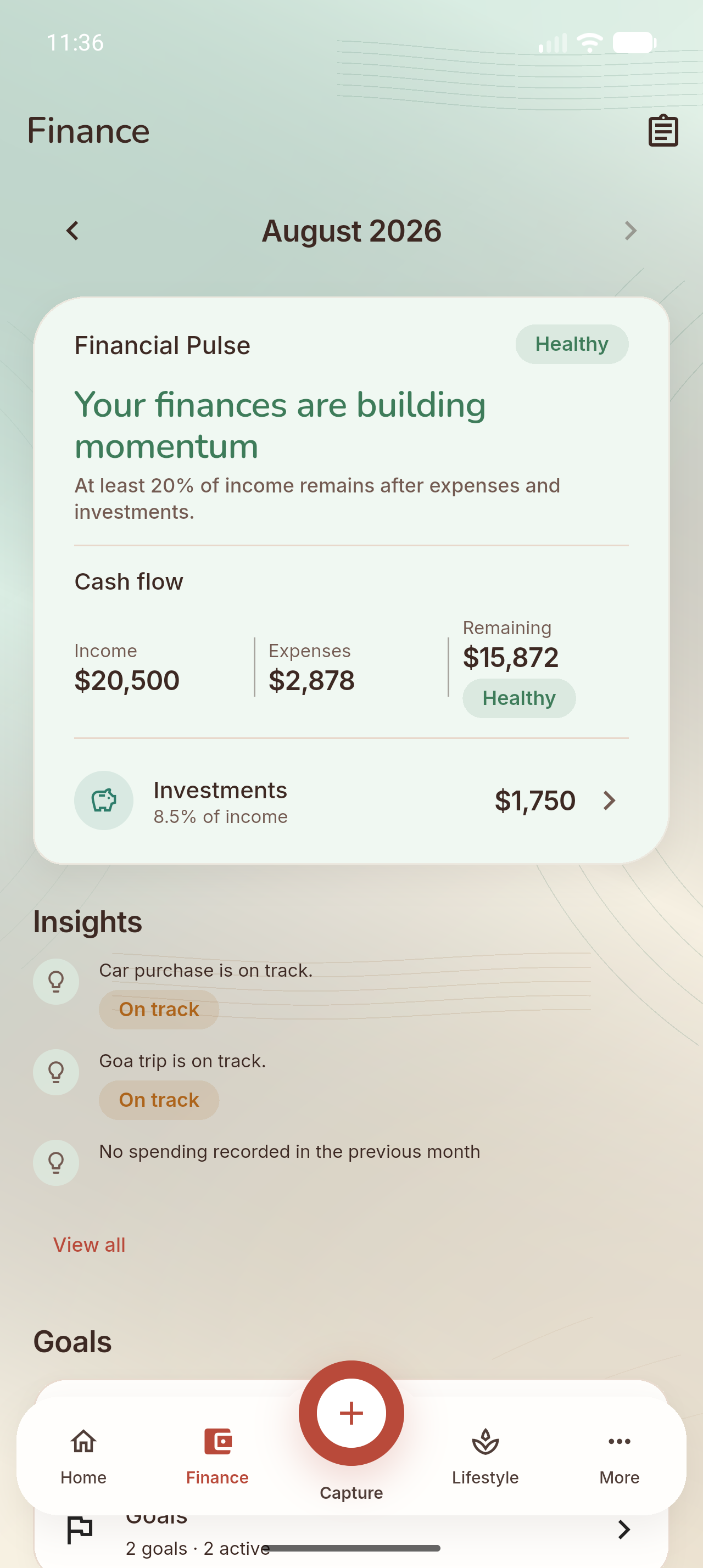 Akimoa Android Simulator - Cash Flow & Financial Pulse